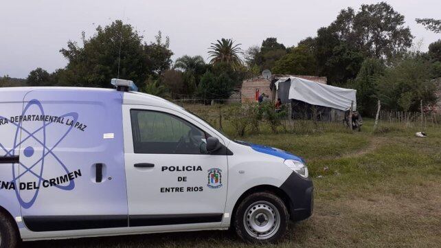 La vivienda donde fue hallada asesinada Romina, en La Paz.