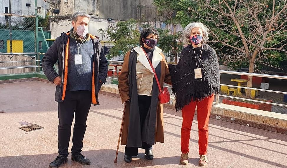 Diego de Charras y Ana Arias recibieron el apoyo de Dora Barrancos.