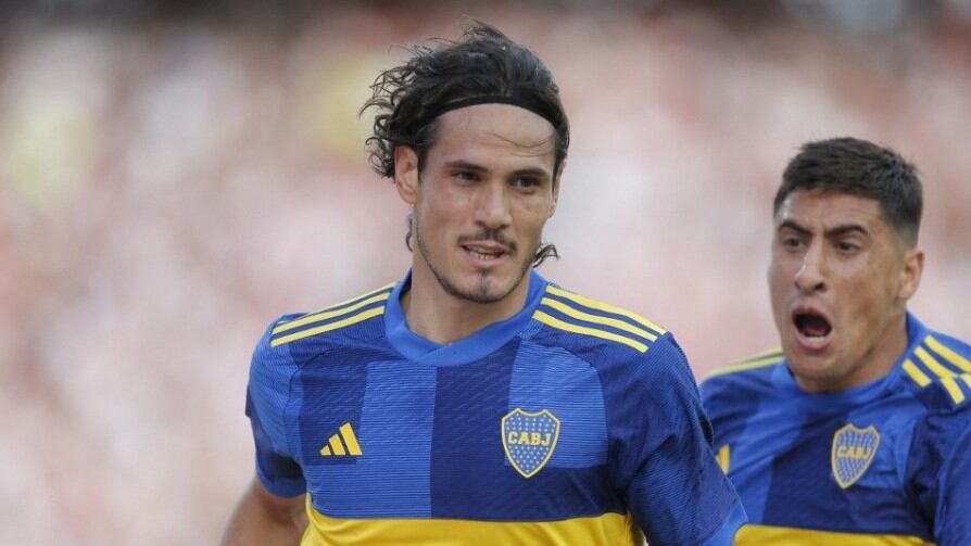 Edinson Cavani y Miguel Merentiel.