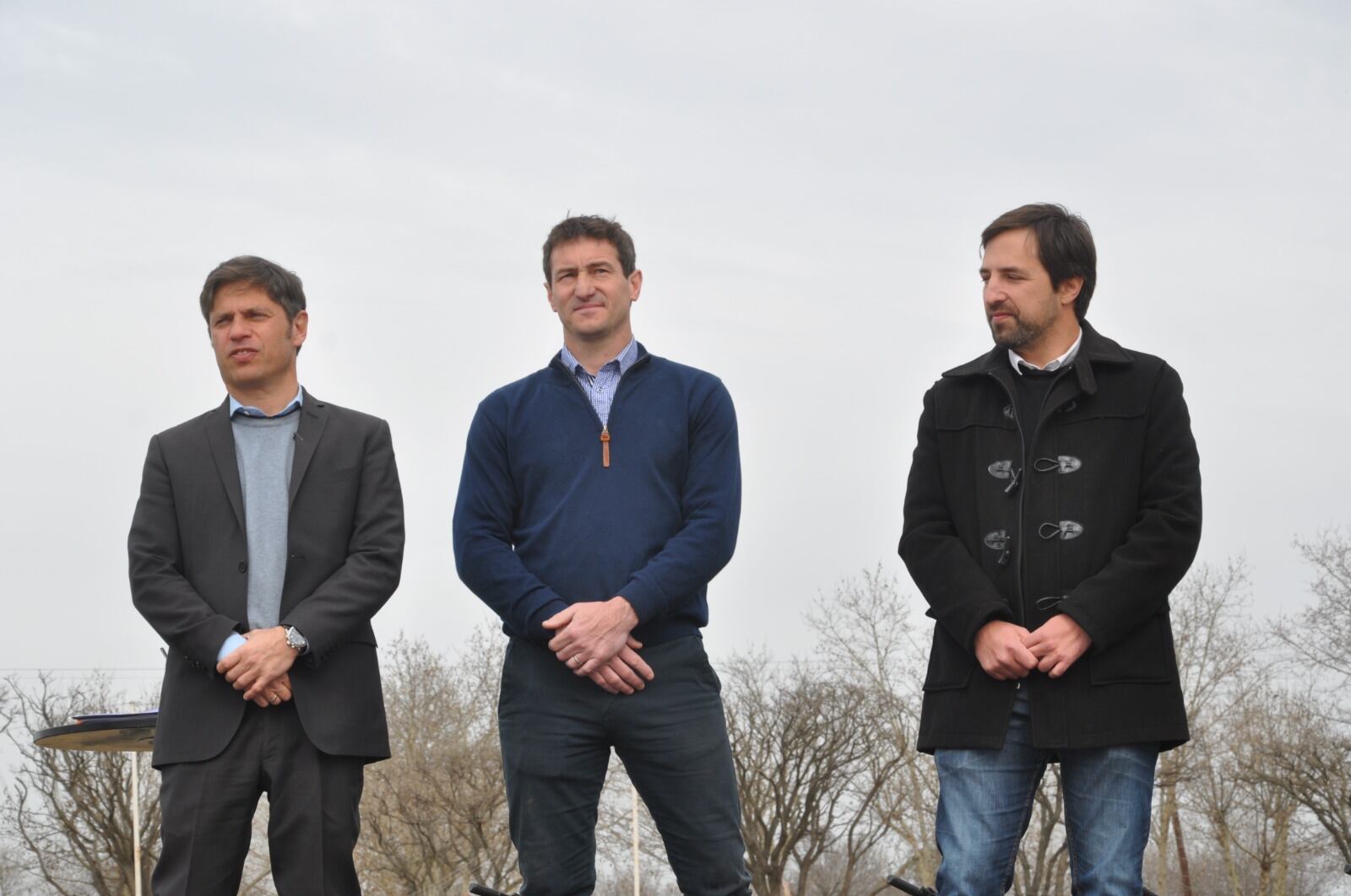 Bruno Buyatti junto a Axel Kicillof y Nicolás Kreplak.