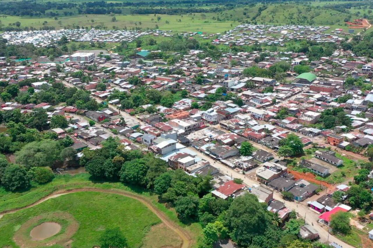 Vista aérea del municipio Nuevo Belén de Bajirá / Gobernación del Chocó