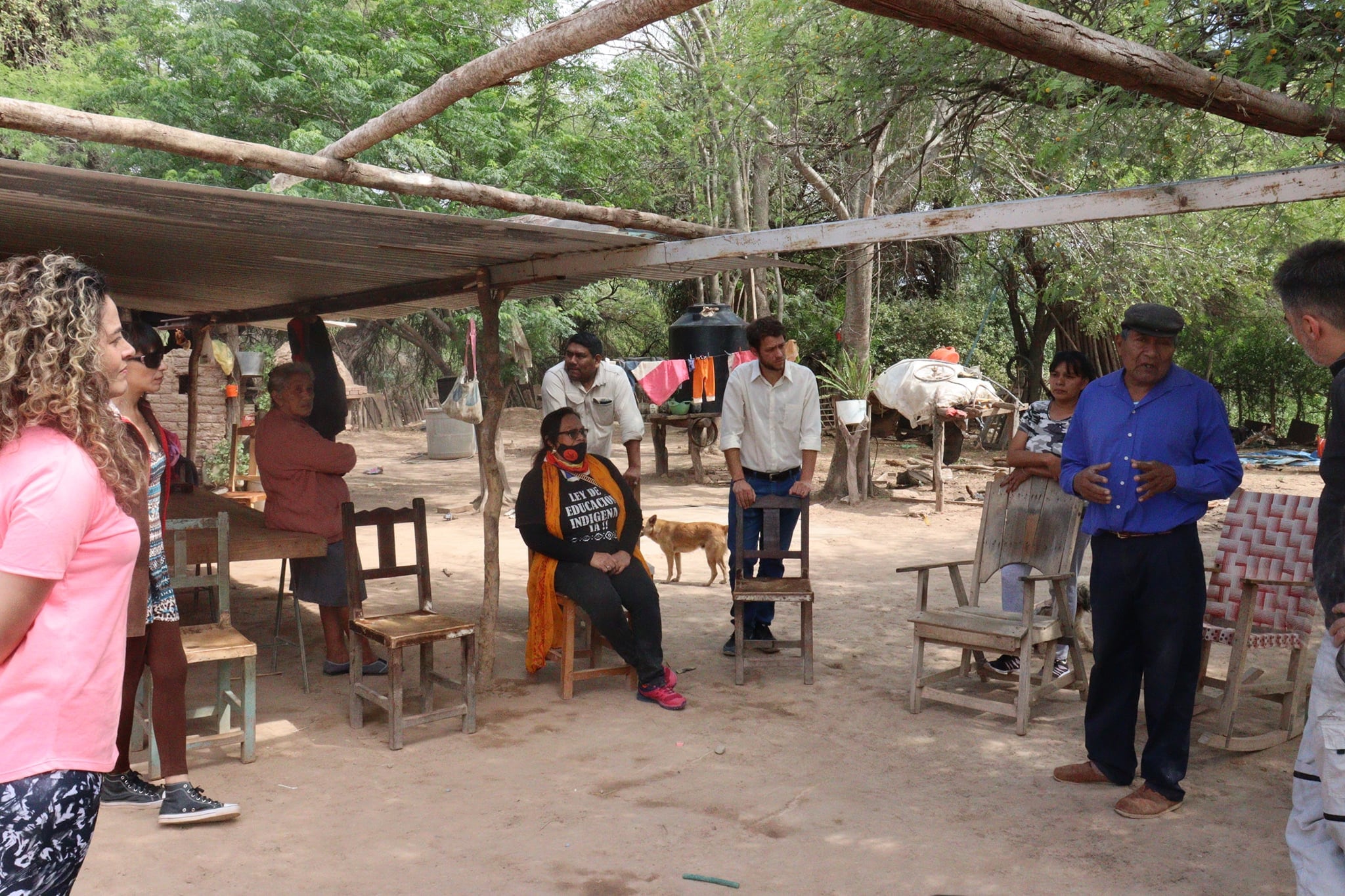 Venancio Díaz, exponiendo ante los candidatos. 