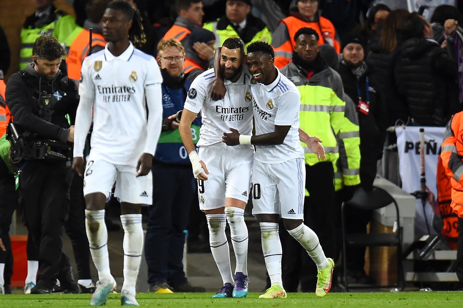 Los jugadores del Madrid festejaron cinco veces