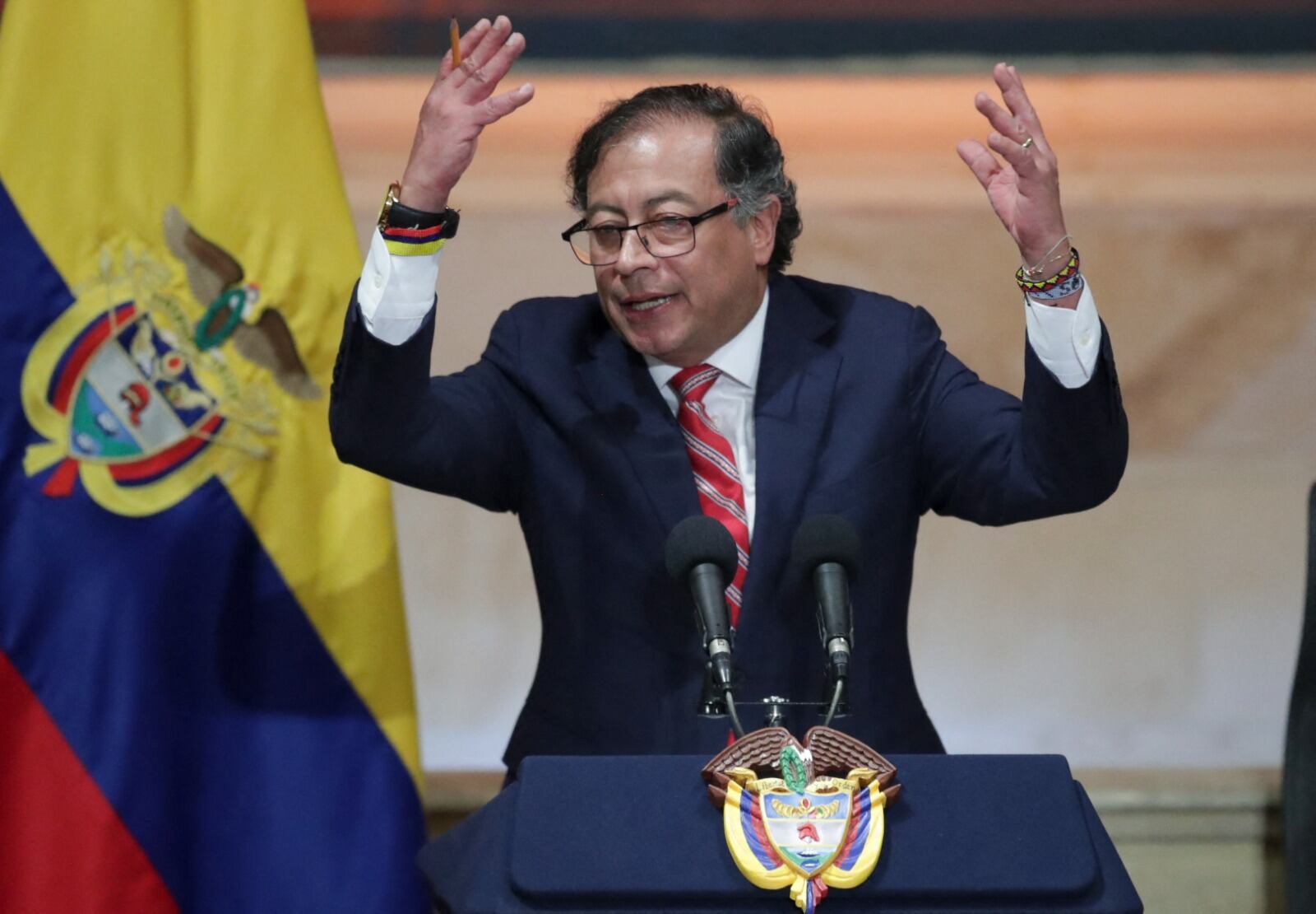 Gustavo Petro abriendo las sesiones orginarias del Congreso.