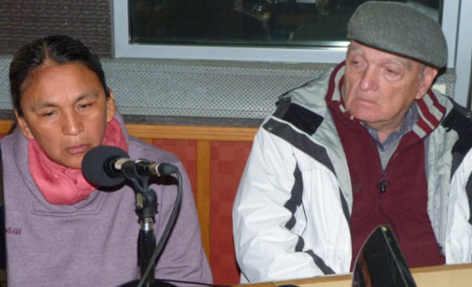 Milagro Sala, detenida desde enero, junto a Noro, quien fue liberado este mediodía.