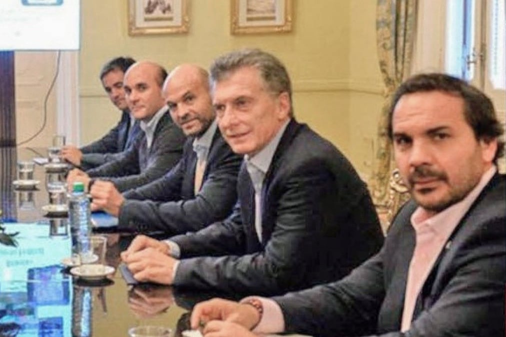 Dietrich, Macri y, a su lado, Gonzalo Mórtola. 