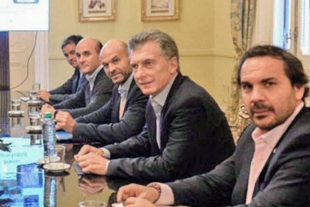 Dietrich, Macri y, a su lado, Gonzalo Mórtola.