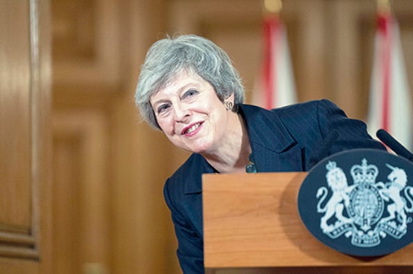 La primera ministra británica Theresa May dio ayer una conferencia de prensa para explicar su preacuerdo de Brexit.