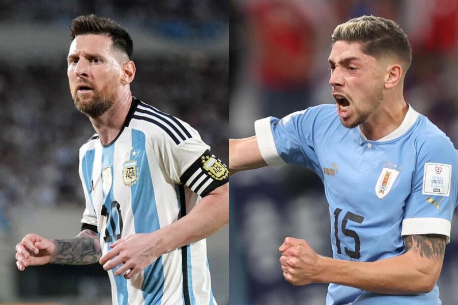 Lionel Messi y Federico Valverde.