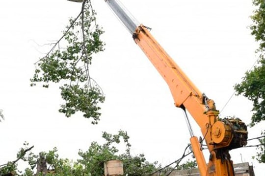 Daños por toda la ciudad.