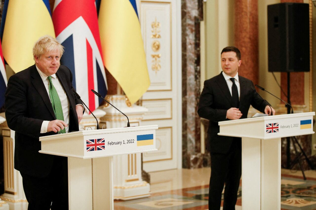 El Inglés Johnson y el ucraniano Zelenski.