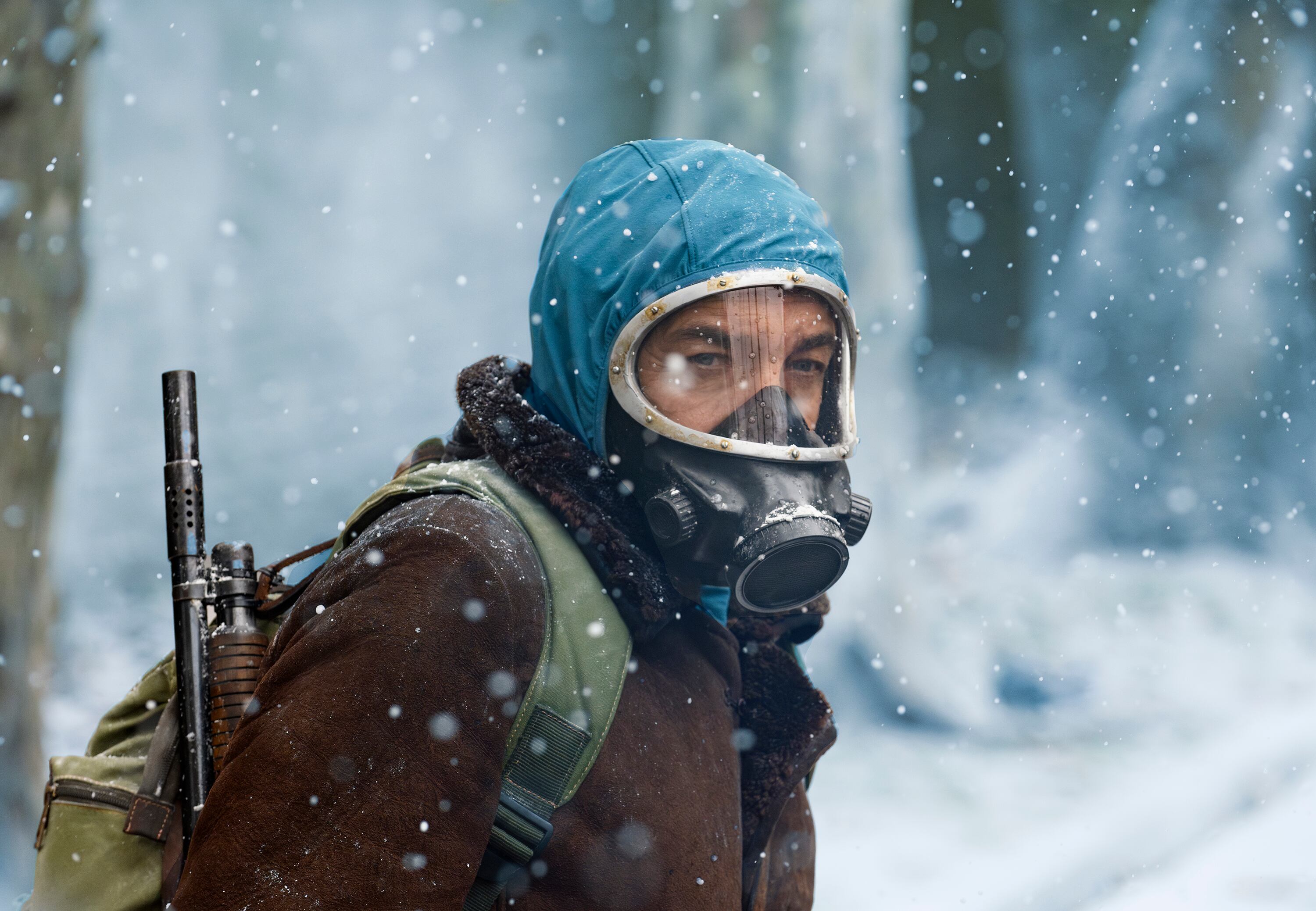 Ricardo Darín como Juan Salvo en la nevada mortal
