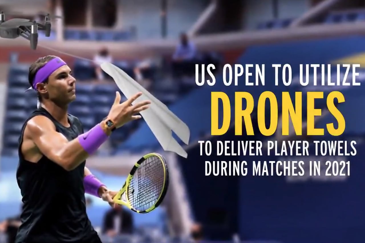 Nada y un dron, en la imagen usada por el US Open. 