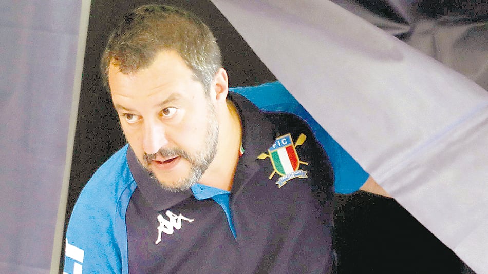 Votó confiado Matteo Salvini, ministro de Interior y viceprimer ministro de Italia.
