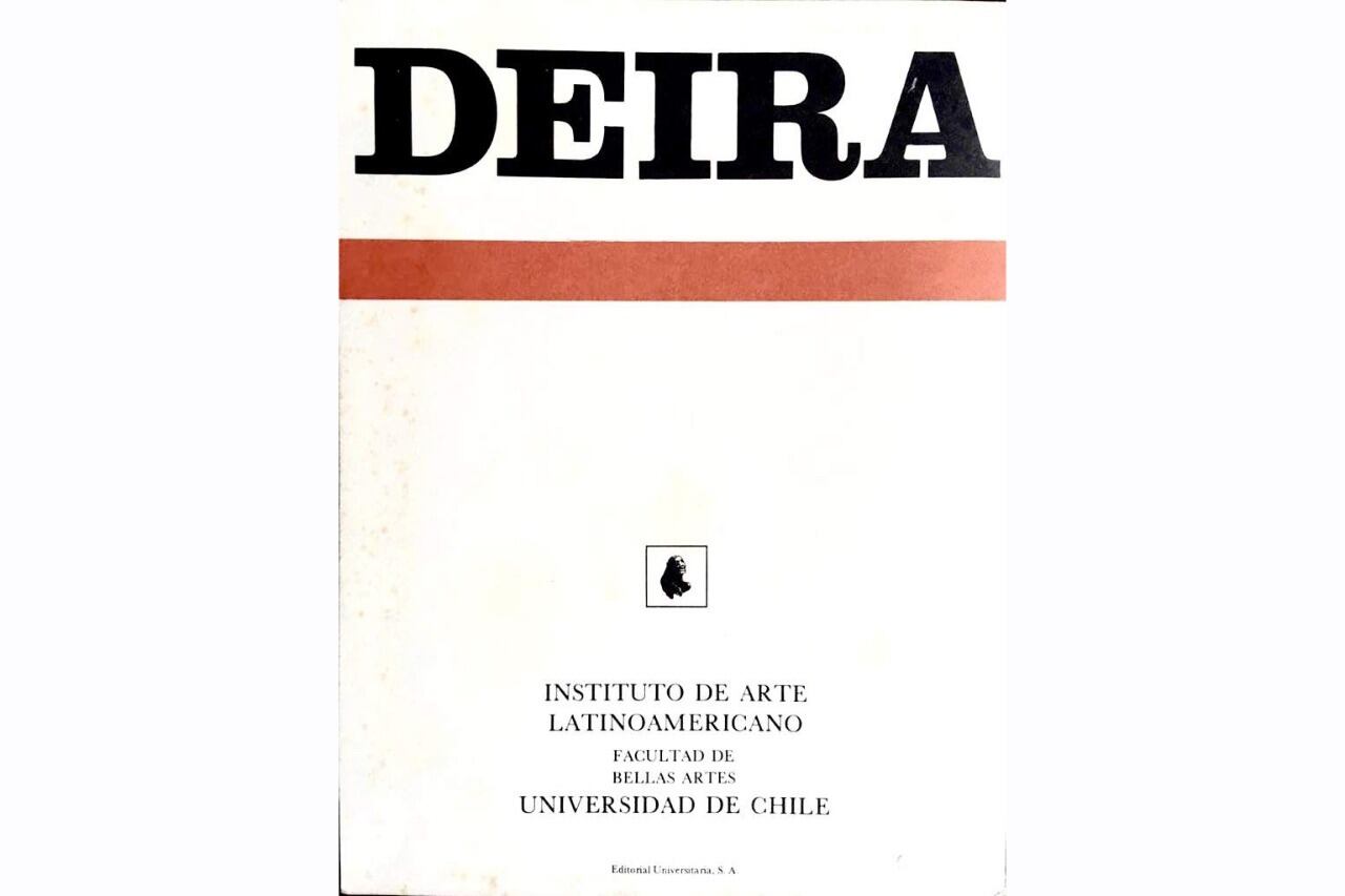 Tapa del catálogo de la muestra de Ernesto Deira en Chile (1971)