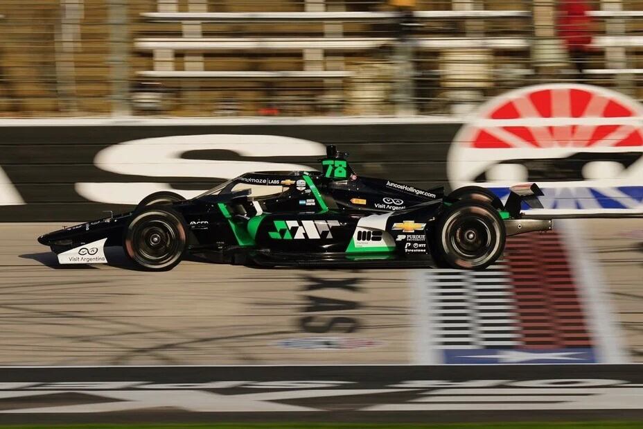Agustín Canapino, durante su segunda carrera de IndyCar.