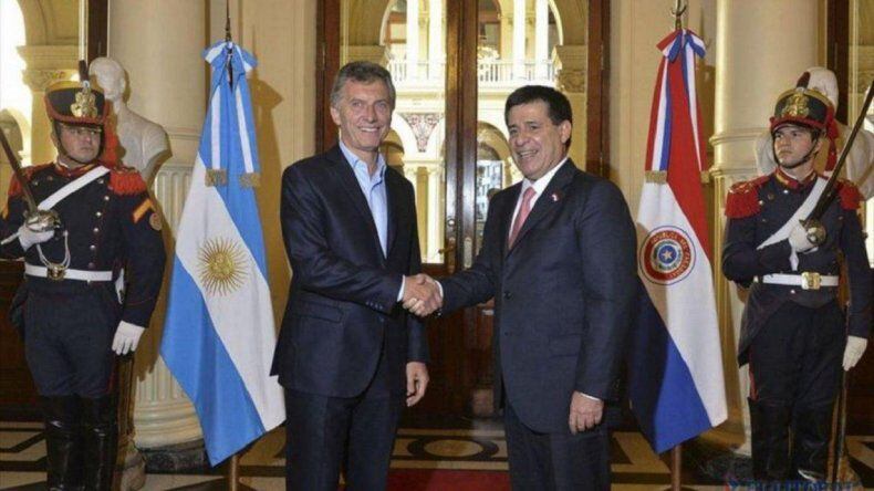 Macri y Cartes en la Argentina, cuando ambos eran presidentes.