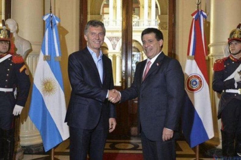 Macri y Cartes en la Argentina, cuando ambos eran presidentes.