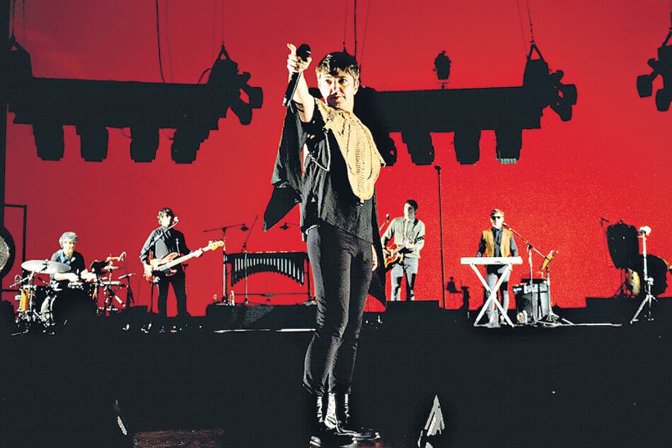 Un momento del show en el colón.