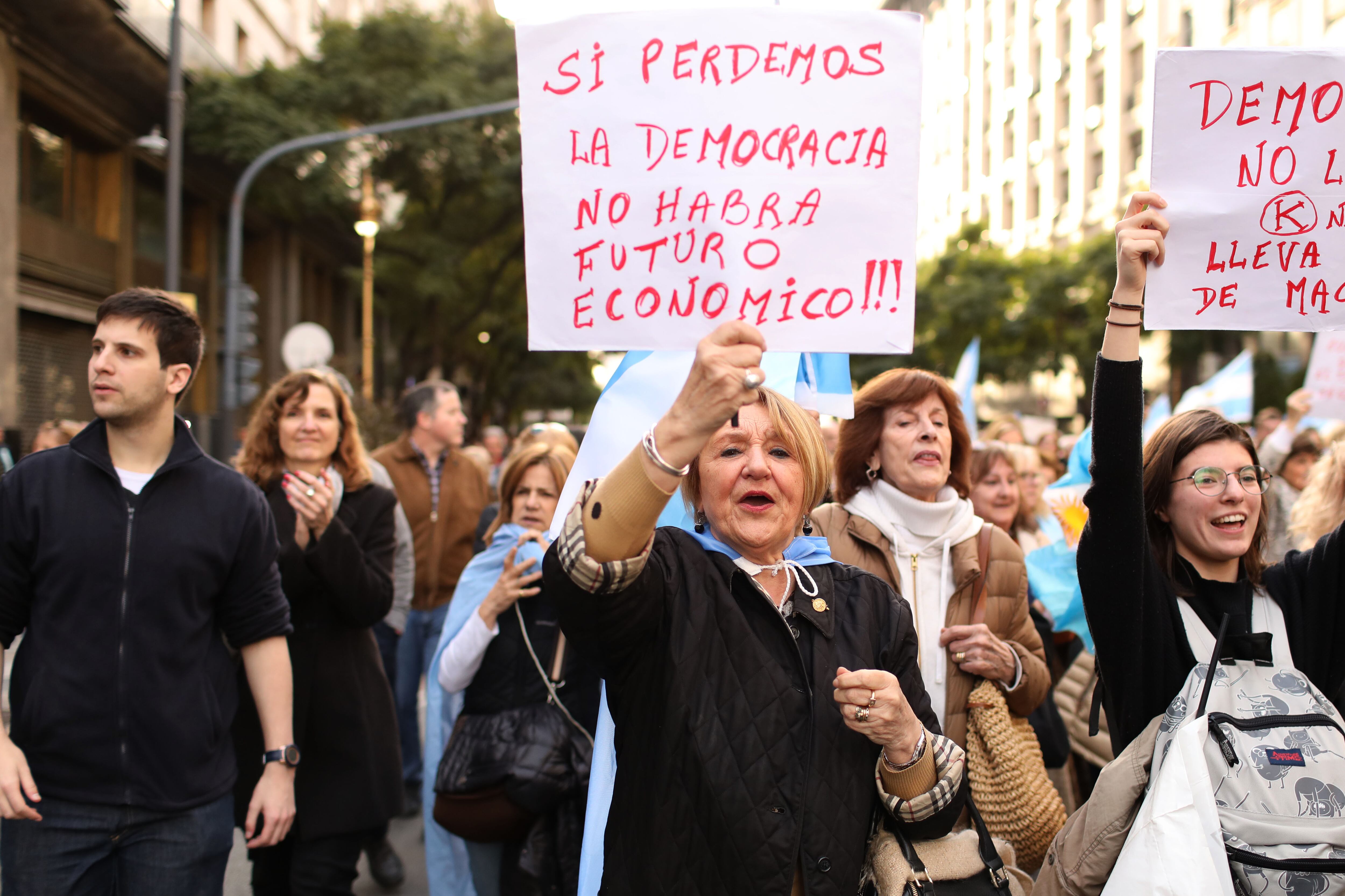 La avanzada macrista por Diagonal Norte.