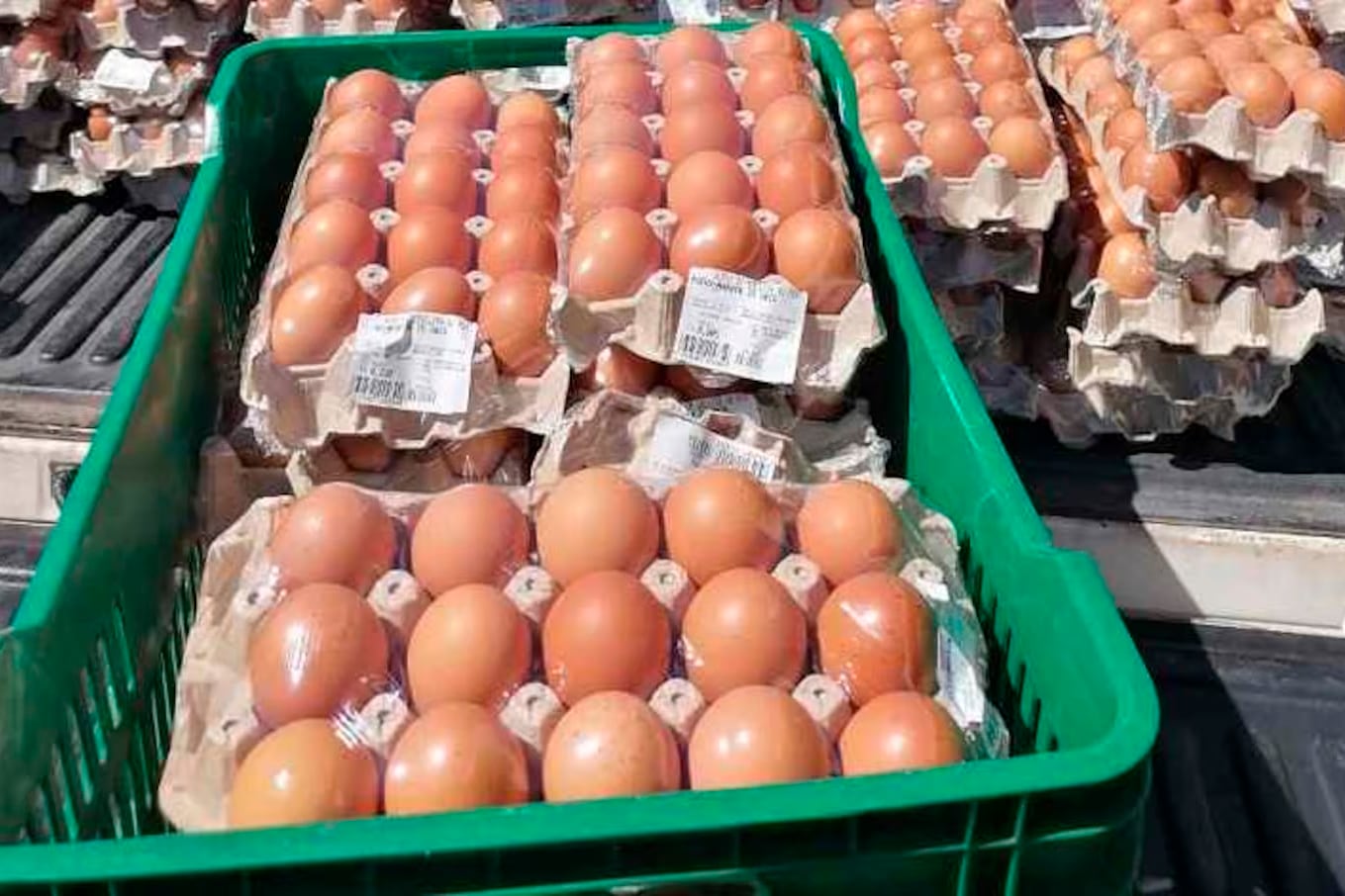 Los huevos subieron un 12,5 por ciento en el mes.