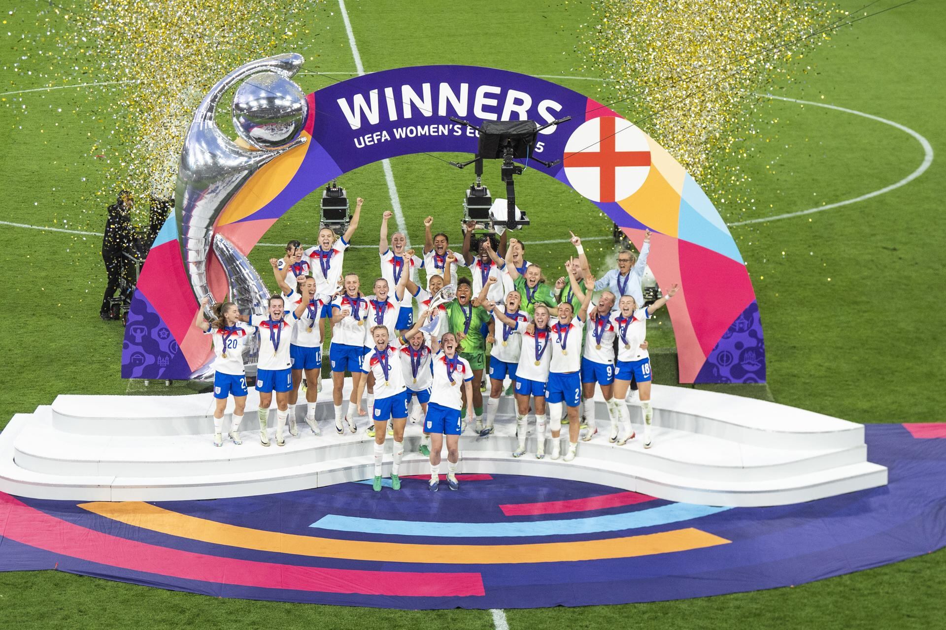 Inglaterra se alzó con la Eurocopa femenina, tras vencer a España 3 a 1.