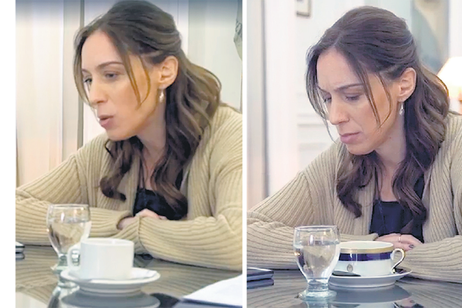 Las distintas tomas del video muestran que se cambió la taza que tenía Vidal.