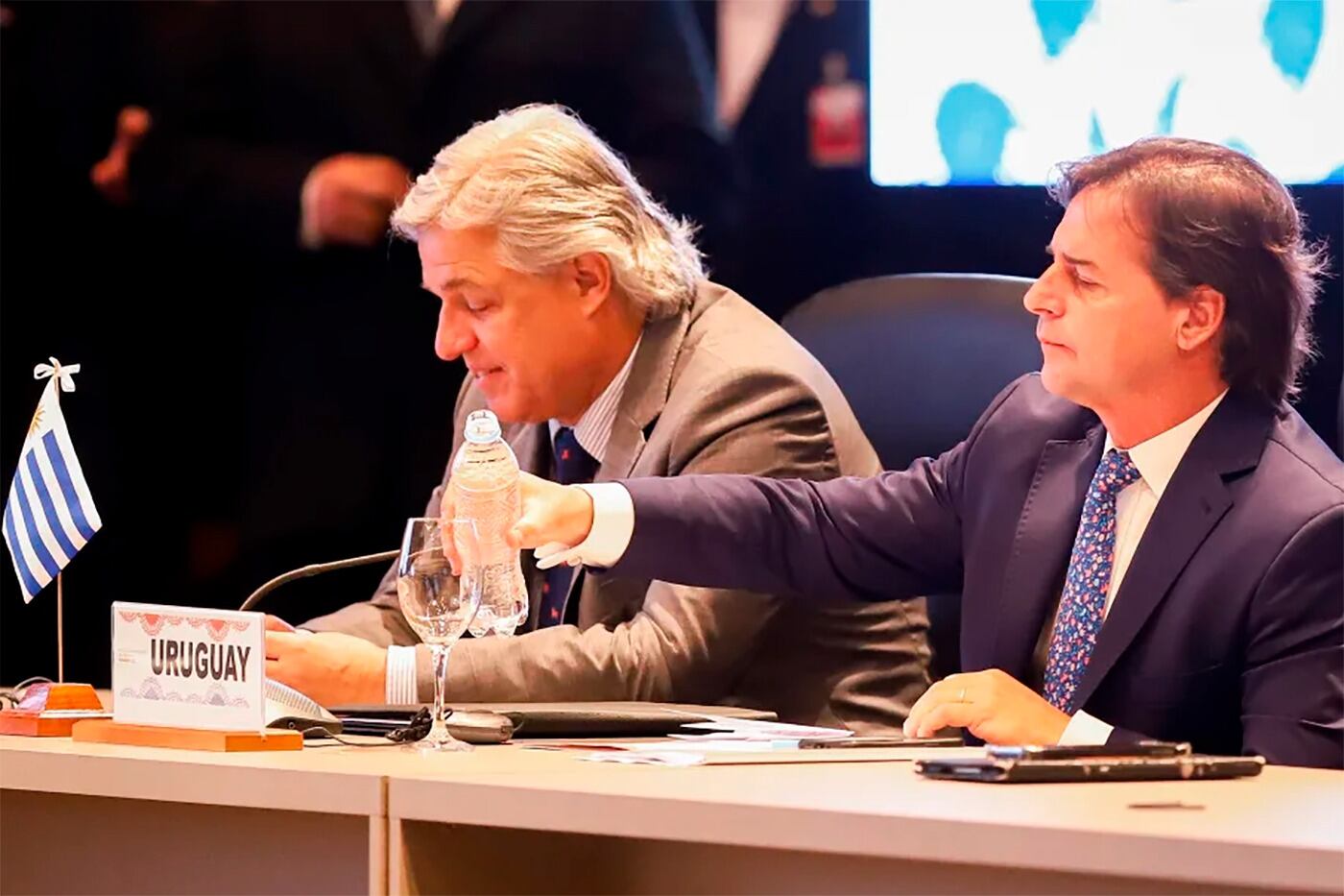 Francisco Bustillo y Luis Lacalle Pou.