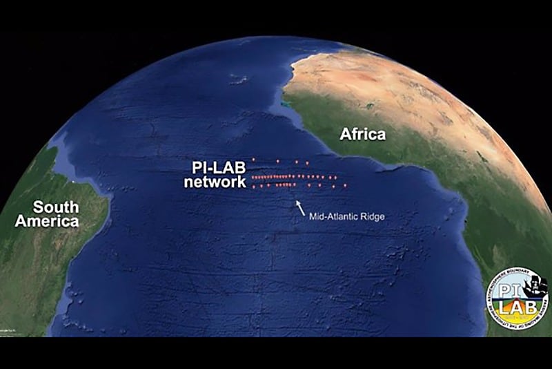 El lugar exacto en el que se da el movimiento de placas.