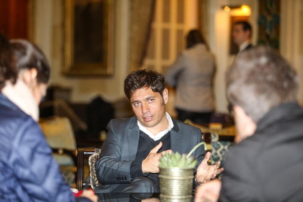 Axel Kicillof habló en el lobby del hotel King David, en Jerusalén.