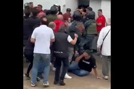 Una escena de los incidentes en San Martín