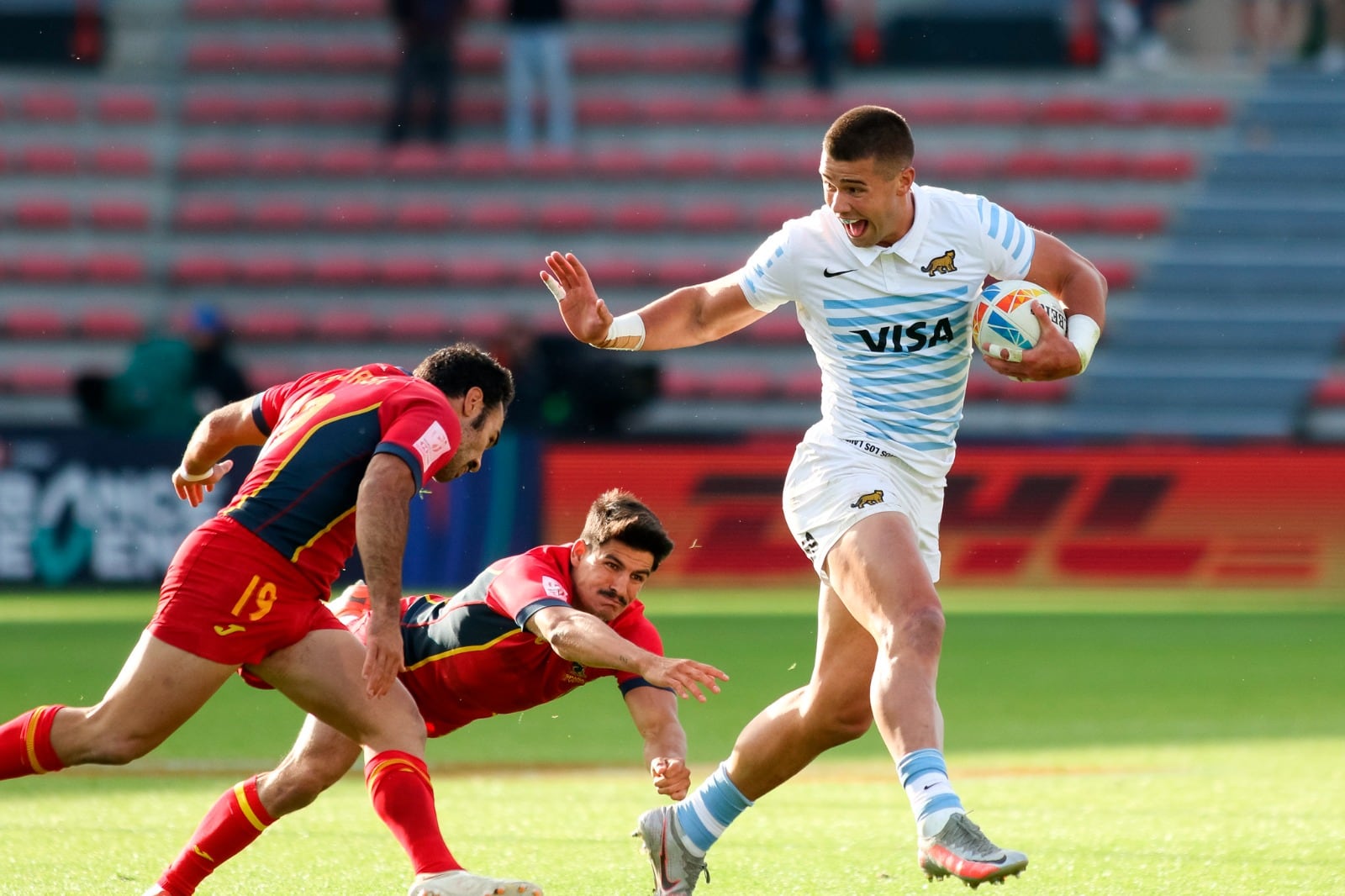 Se ríe Agustín Fraga durante el triunfo sobre España