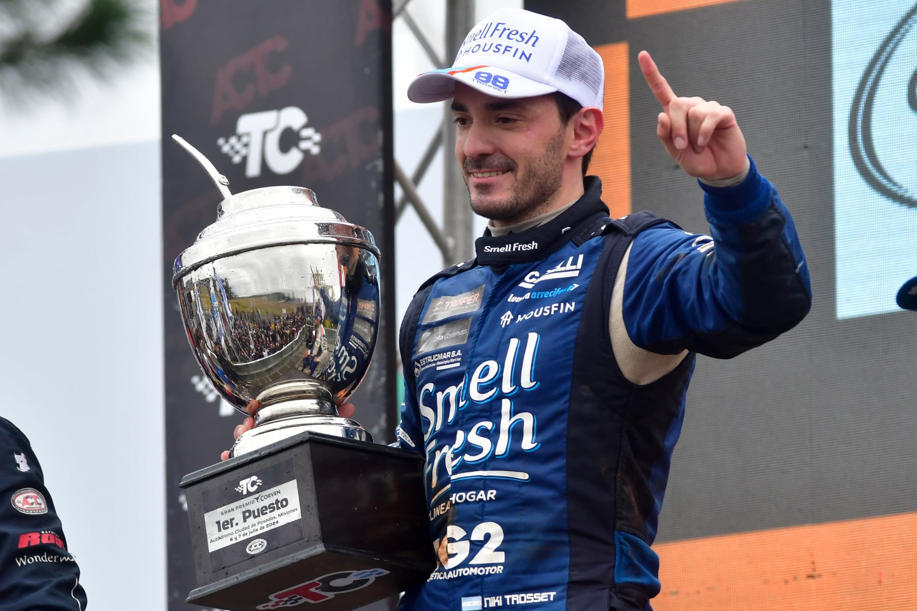 Nicolás Trosset, en lo más alto del podio.