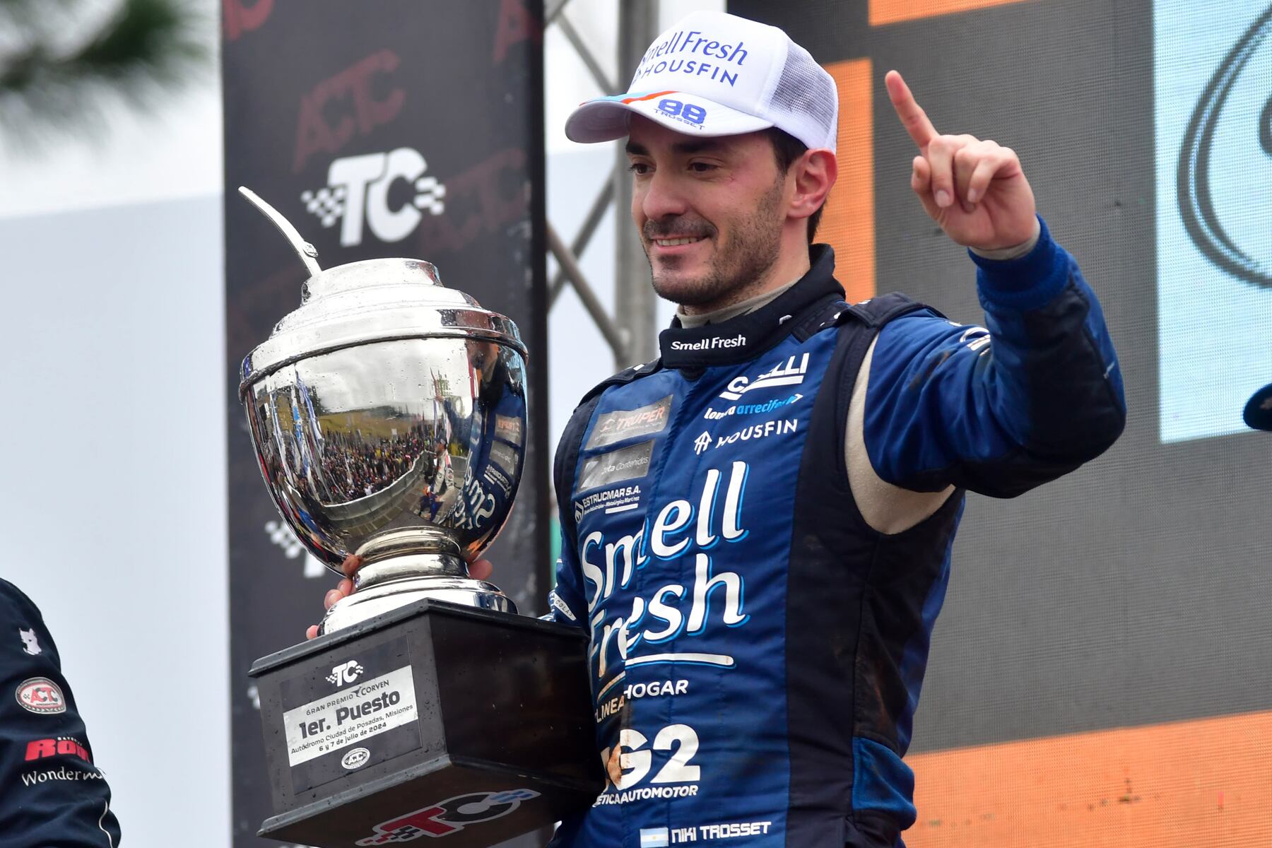 Nicolás Trosset, en lo más alto del podio.