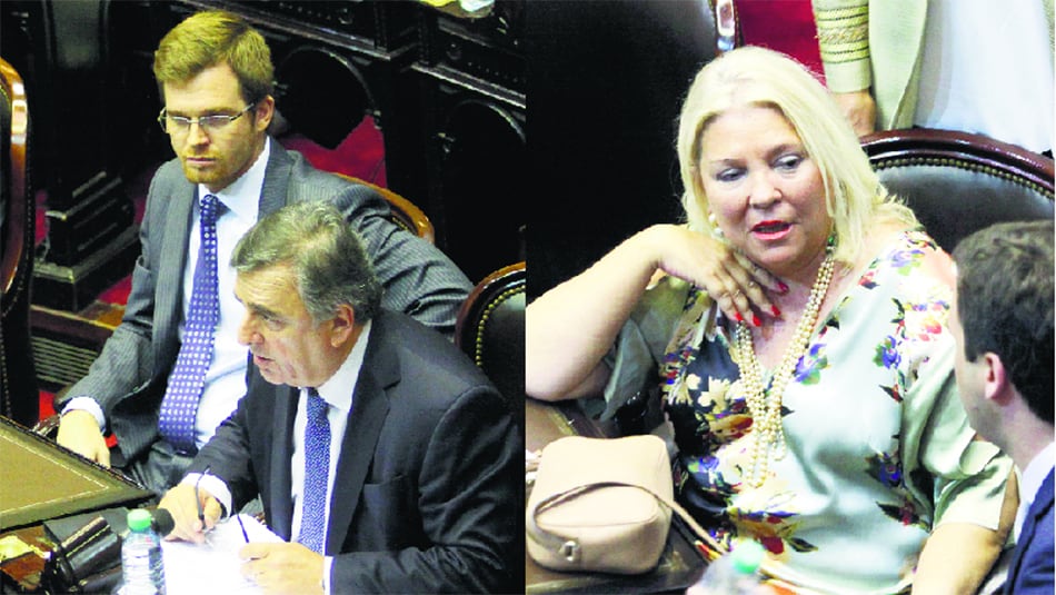 Elisa Carrió dejó de lado los cuestionamientos y se alineó con Mario Negri y Nicolás Massot.