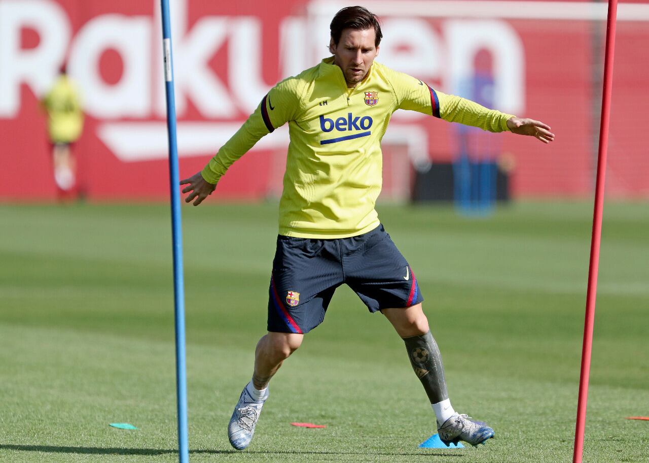 Messi ya está entrenando, pensando en el 12 de junio como posible fecha de regreso.