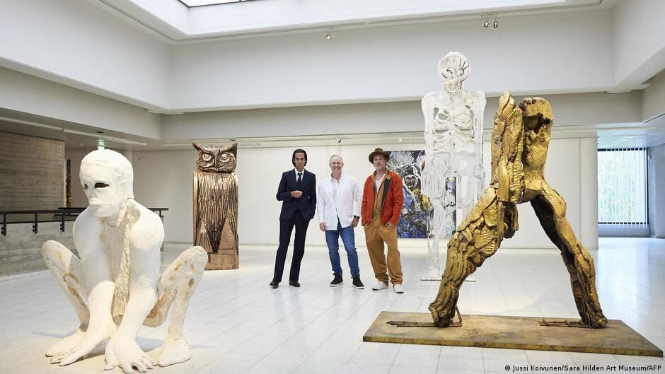 La muestra del actor y el cantante permanece en el museo Sara Hilden, en Finlandia. (Foto: AFP)