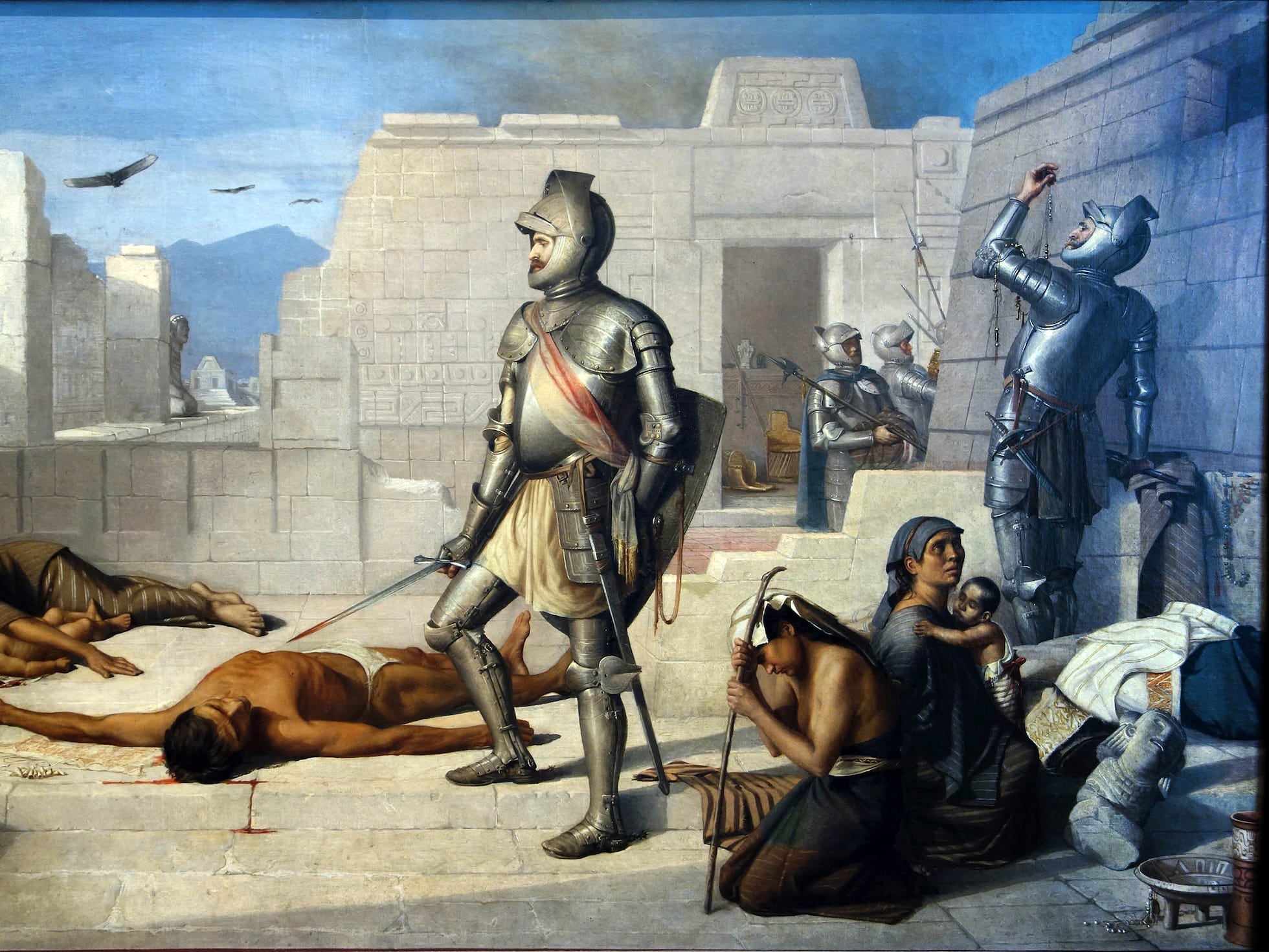 La matanza de Cholula, Félix Parra, 1877