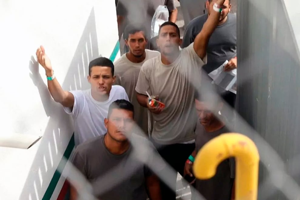 Inmigrantes venezolanos deportados de Estados Unidos.