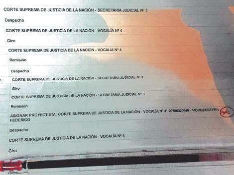El documento donde queda registrada la firma de Federico Morgenstern