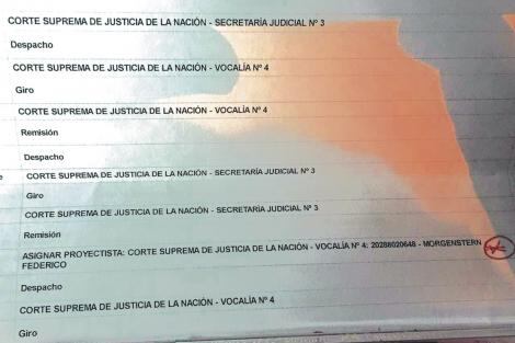 El documento donde queda registrada la firma de Federico Morgenstern