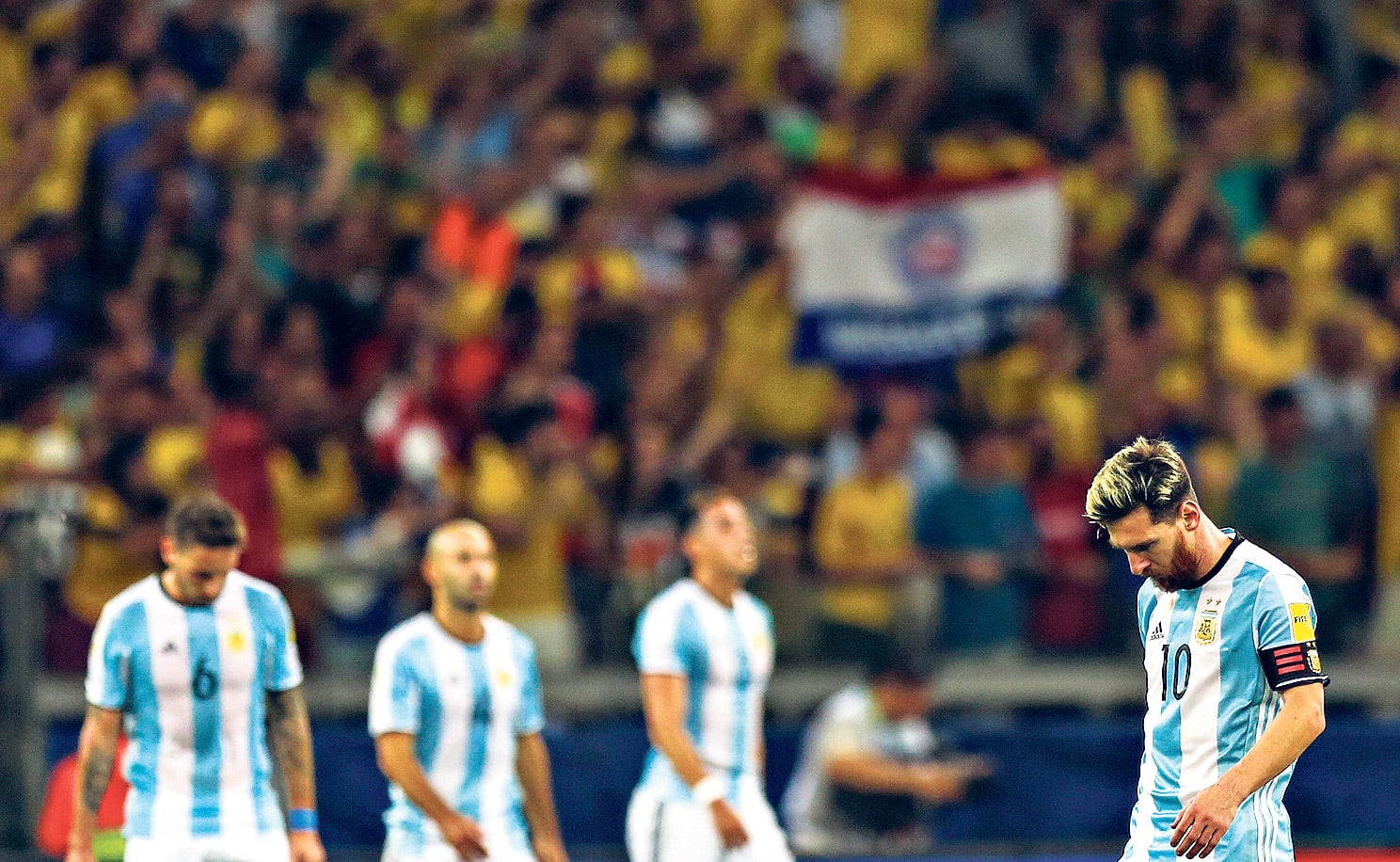 Messi, su sola presencia no alcanzó para levantar la imagen de un equipo inexpresivo. 