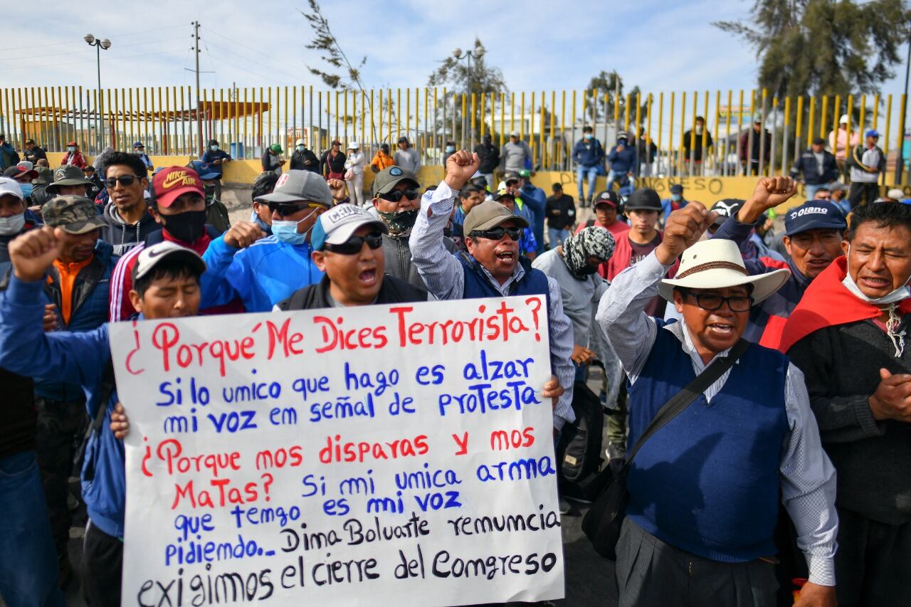 Protesta contra Boluarte y el Congreso en Arequipa.