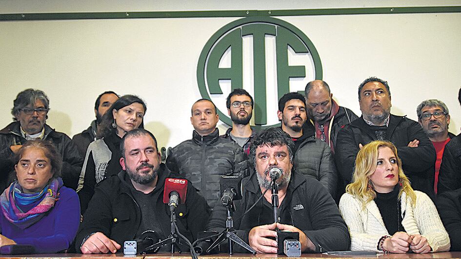 Los dirigentes sociales anunciaron su plan de movilización ayer en la sede de ATE Capital.