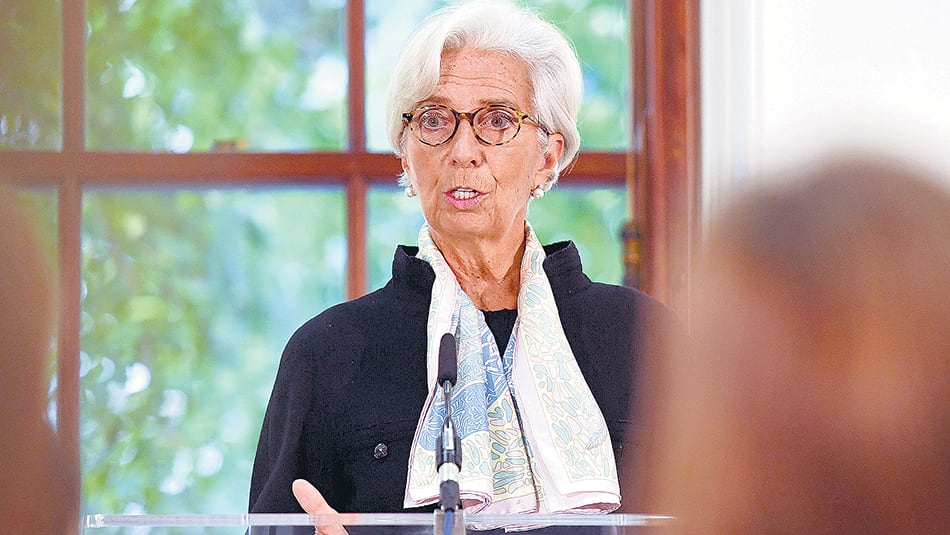 Christine Lagarde, directora gerente del FMI. Expectativas de anuncios para la semana entrante.