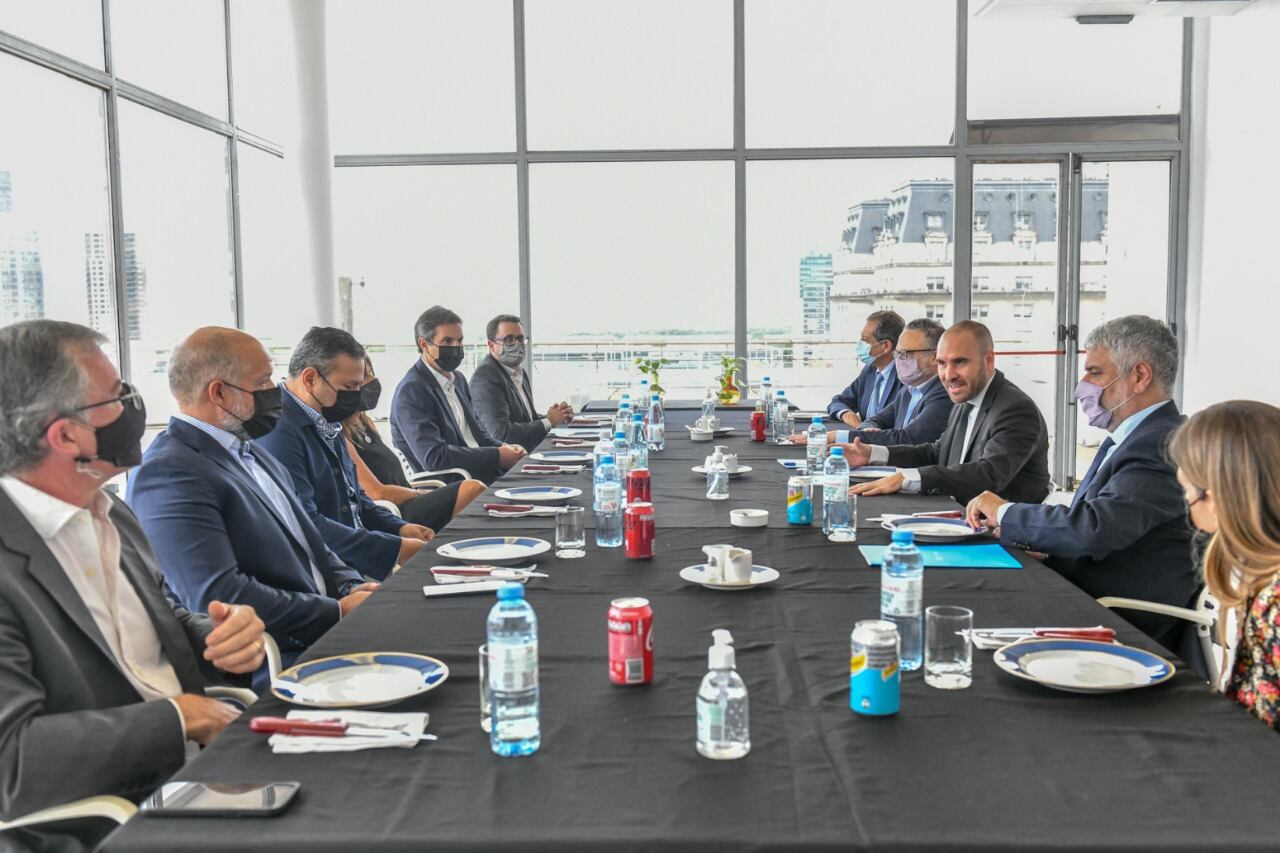 El ministro Martín Guzmán fue el anfitrión del encuentro con los empresarios.