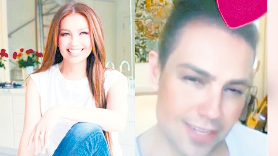 muchos famosos probaron la app, entre ellas thalia