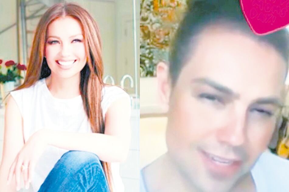 muchos famosos probaron la app, entre ellas thalia