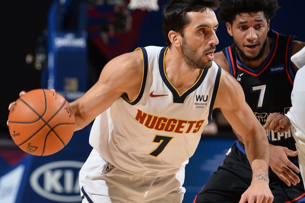 Campazzo tuvo una tarea discreta ante unos disminuidos Sixers.