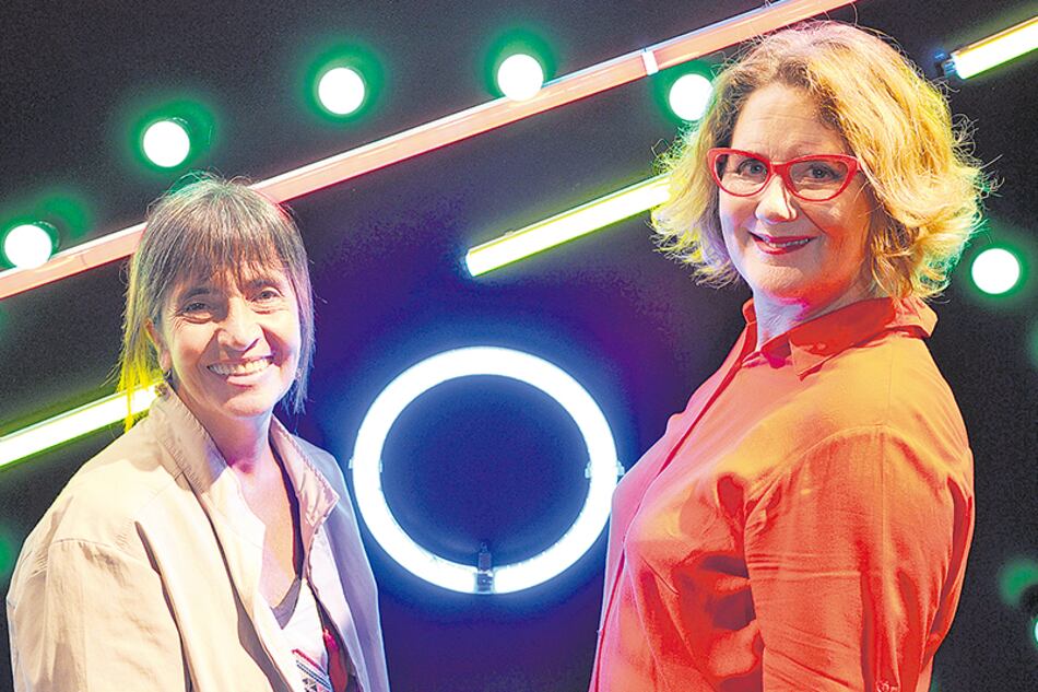 Fiorillo y Llinás, la directora y una de las protagonistas de la obra estrenada en el Multitabarís.